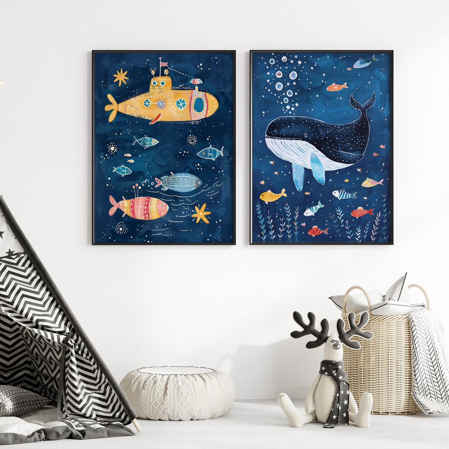 Poster - Val och ubåt / Set av 2