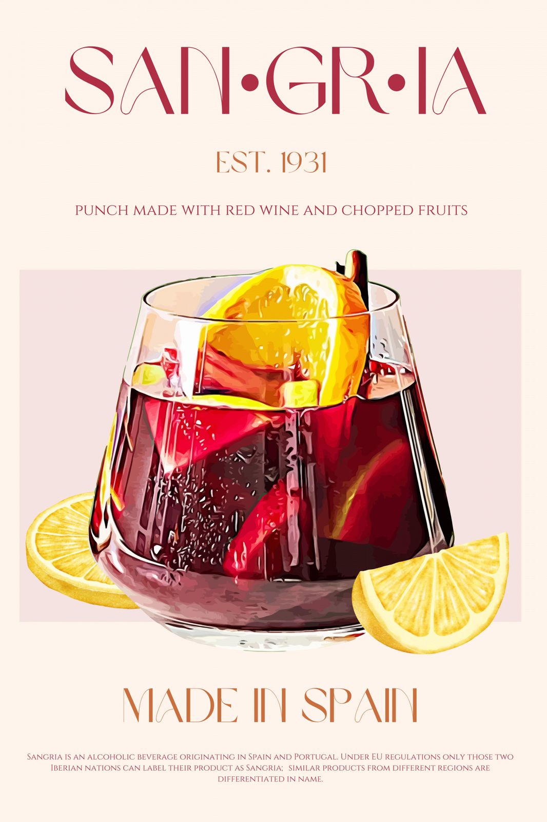 Poster - Sangria Art Deco