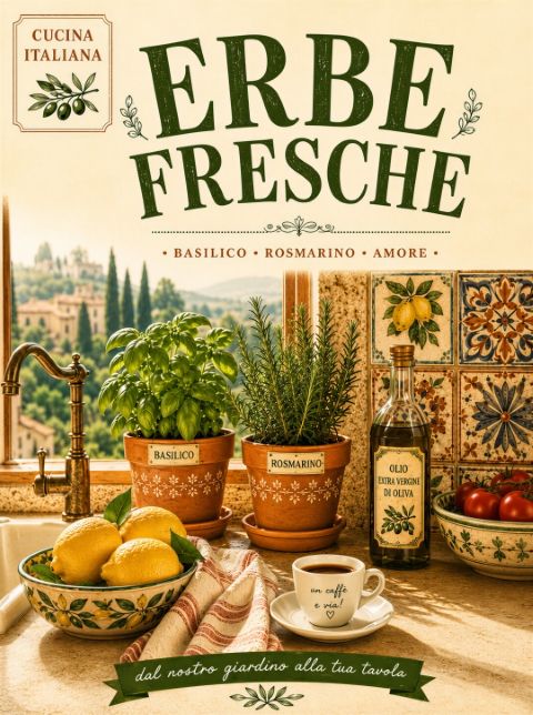 Poster - Italienska Färska Örter