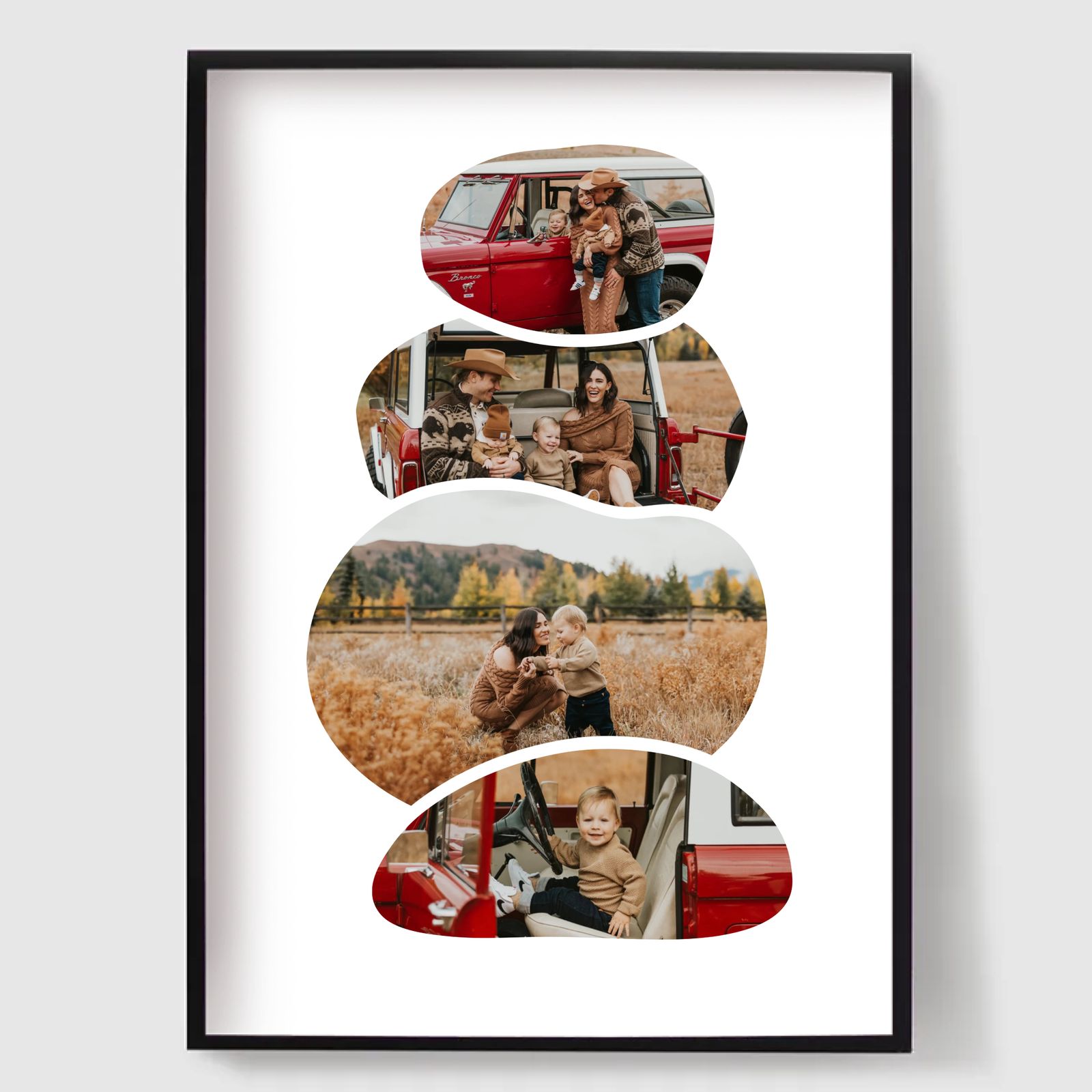 Personlig Poster - Abstrakt Formkollage - 4 Foton