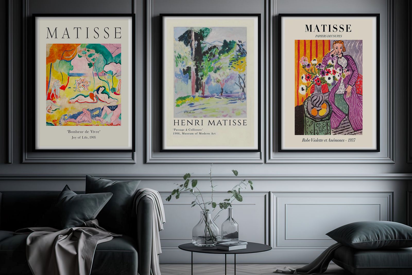 Poster - Henri Matisse Konstverk / Set av 3