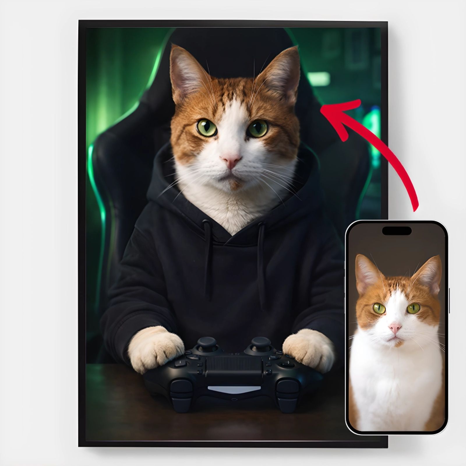Personlig Poster - Husdjursporträtt för Gamers - AI Poster