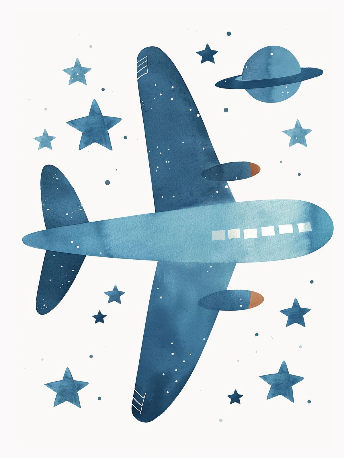 Poster - Flygplan och Stjärnor