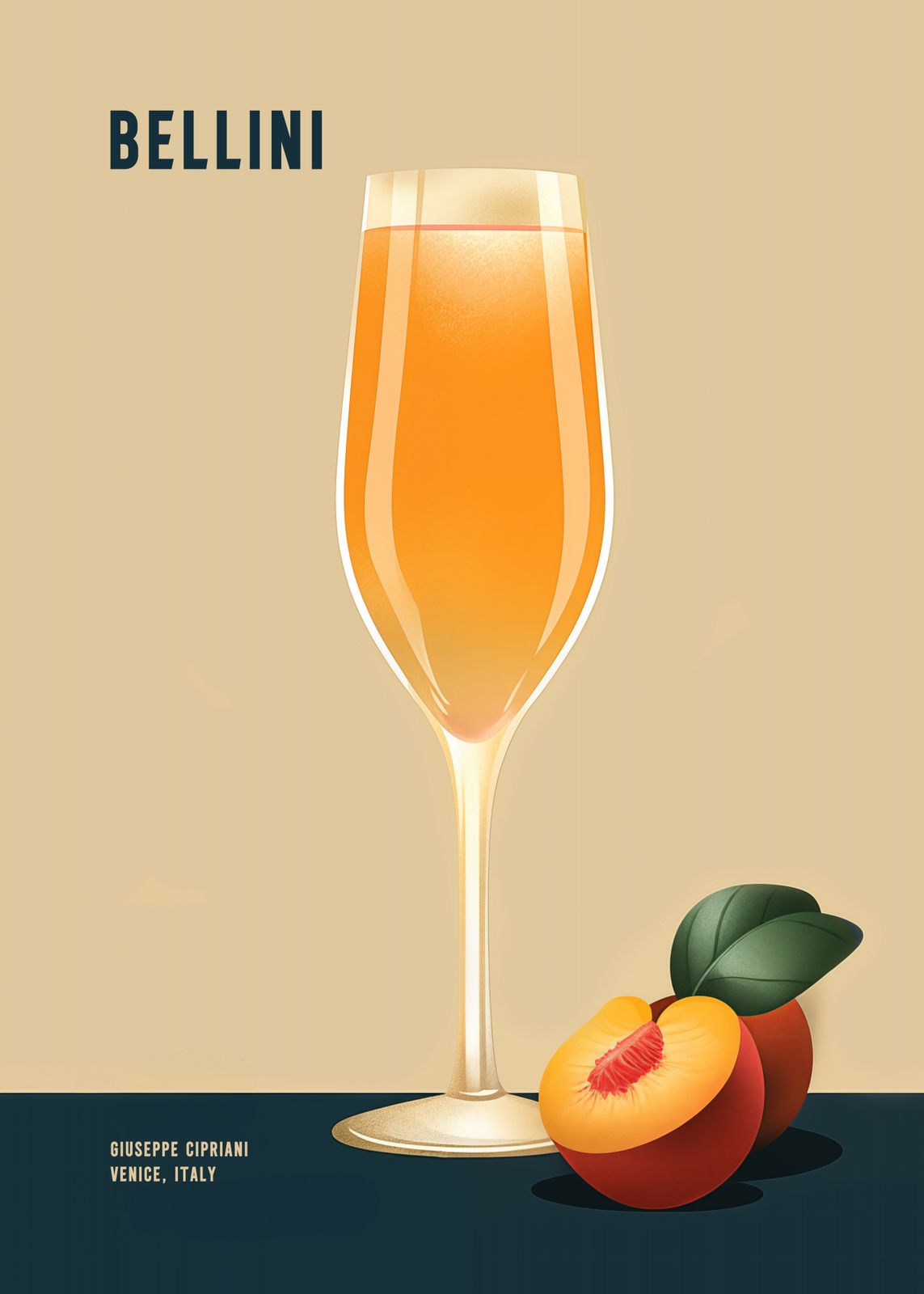 Poster - Bellini Cocktail konst