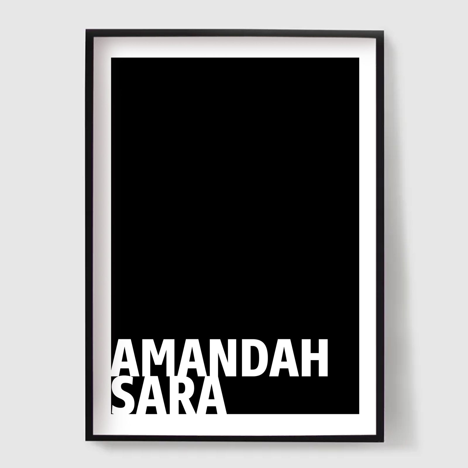 Personlig Poster - Fet Text Namn - 2 till 6 Namn