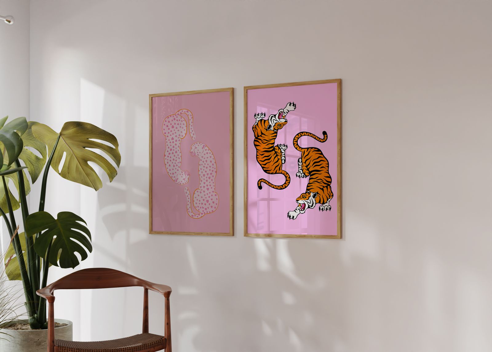 Poster - Tigrar och Leoparder Set om 2