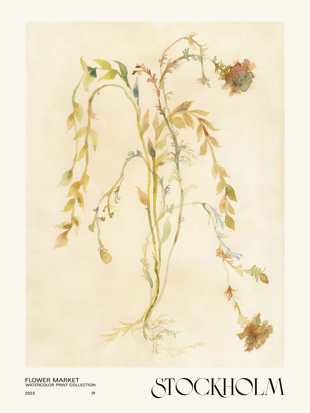 Affisch - Blomstermarknad Stockholm