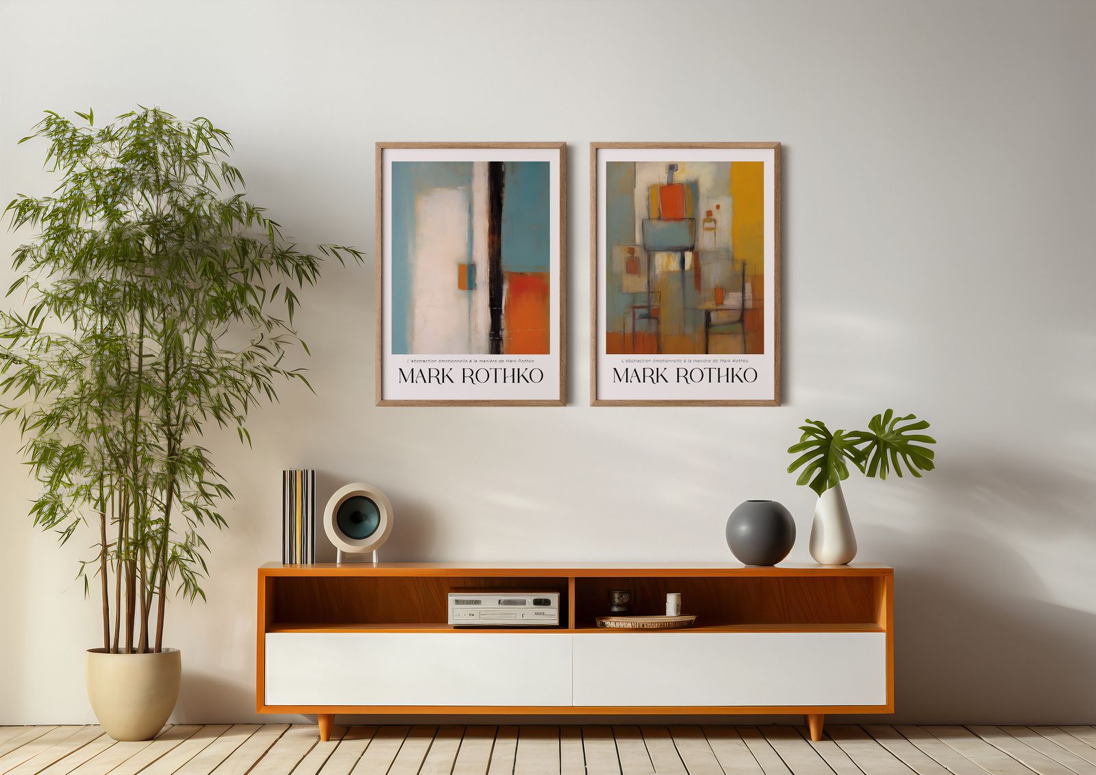 Poster - Mark Rothko Abstrakt Set om 2