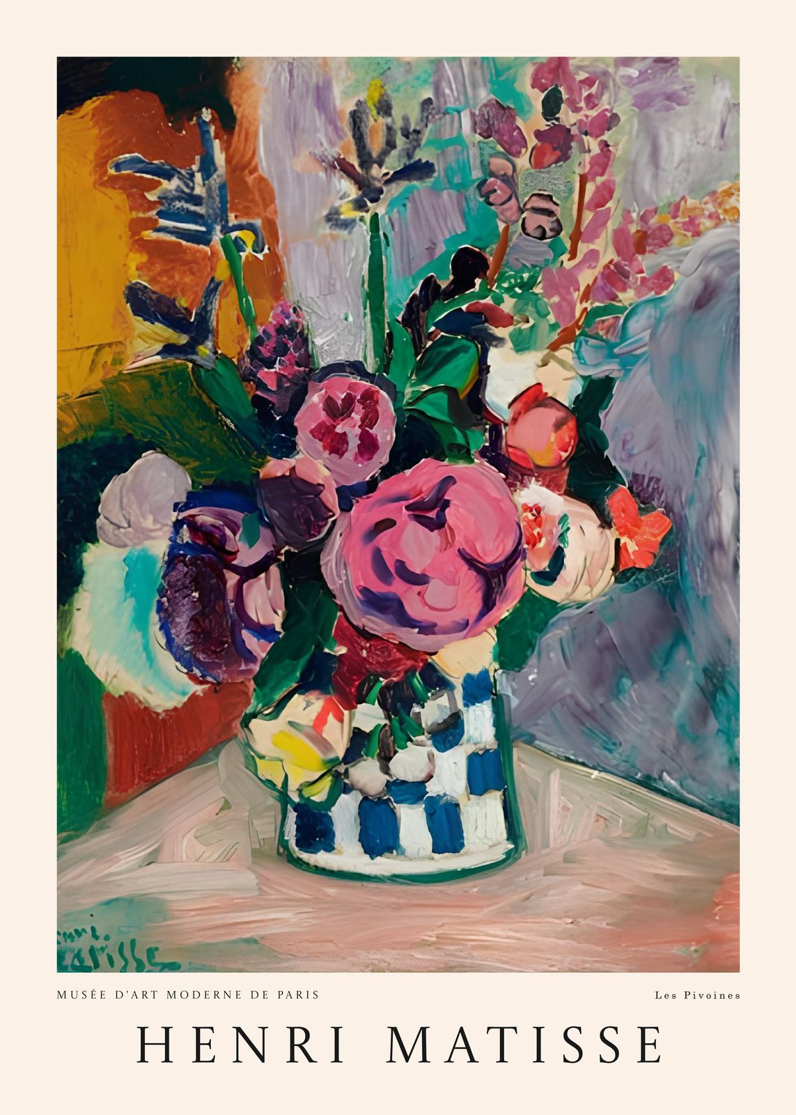 Affisch - Henri Matisse Les Pivoines