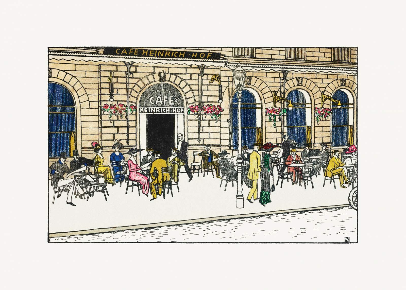 Poster - Café Heinrich Hof av Moriz Jung