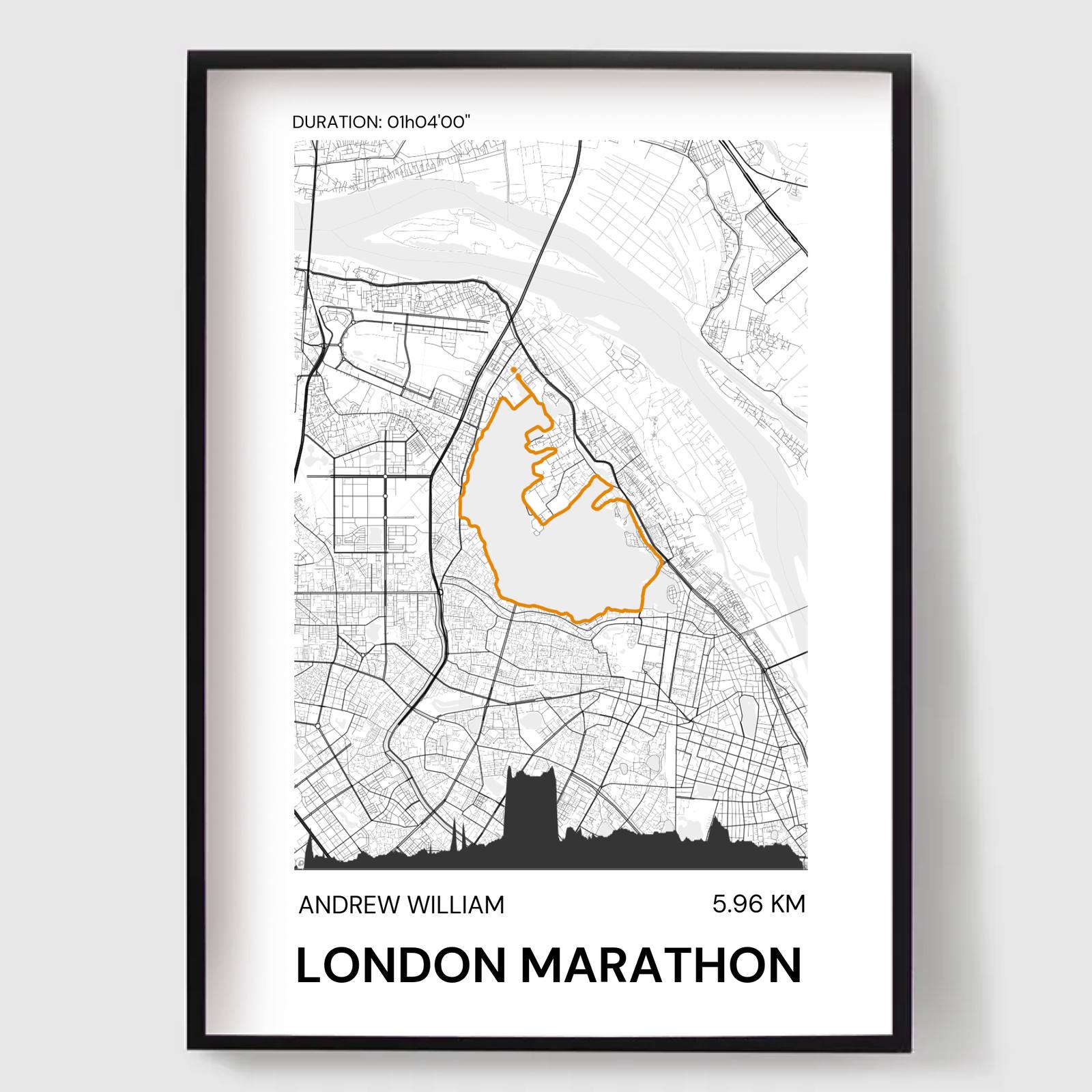 Personlig Poster - Maratonkarta