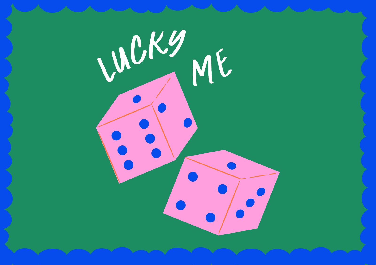 Affisch - Lucky Dice-design