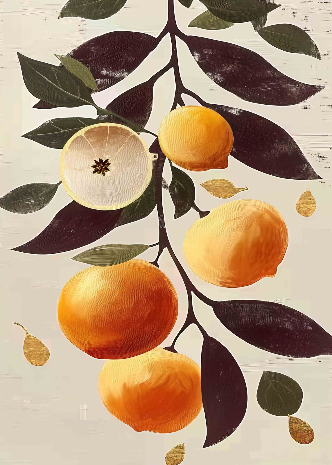 Poster - Citrus Botanisk Konst