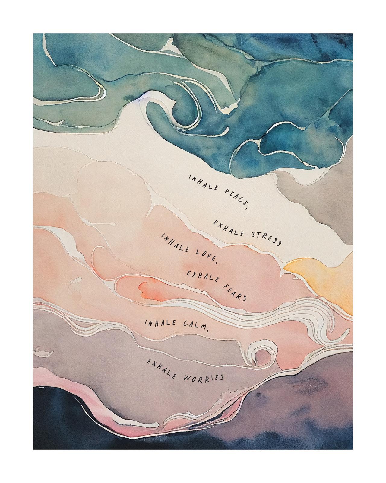 Poster - Inhalera Exhalera Lugnt