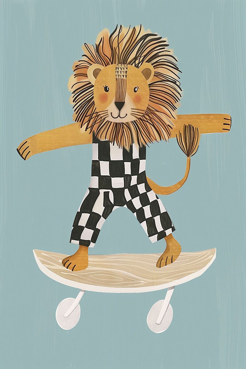 Poster - Lejon Skateboard