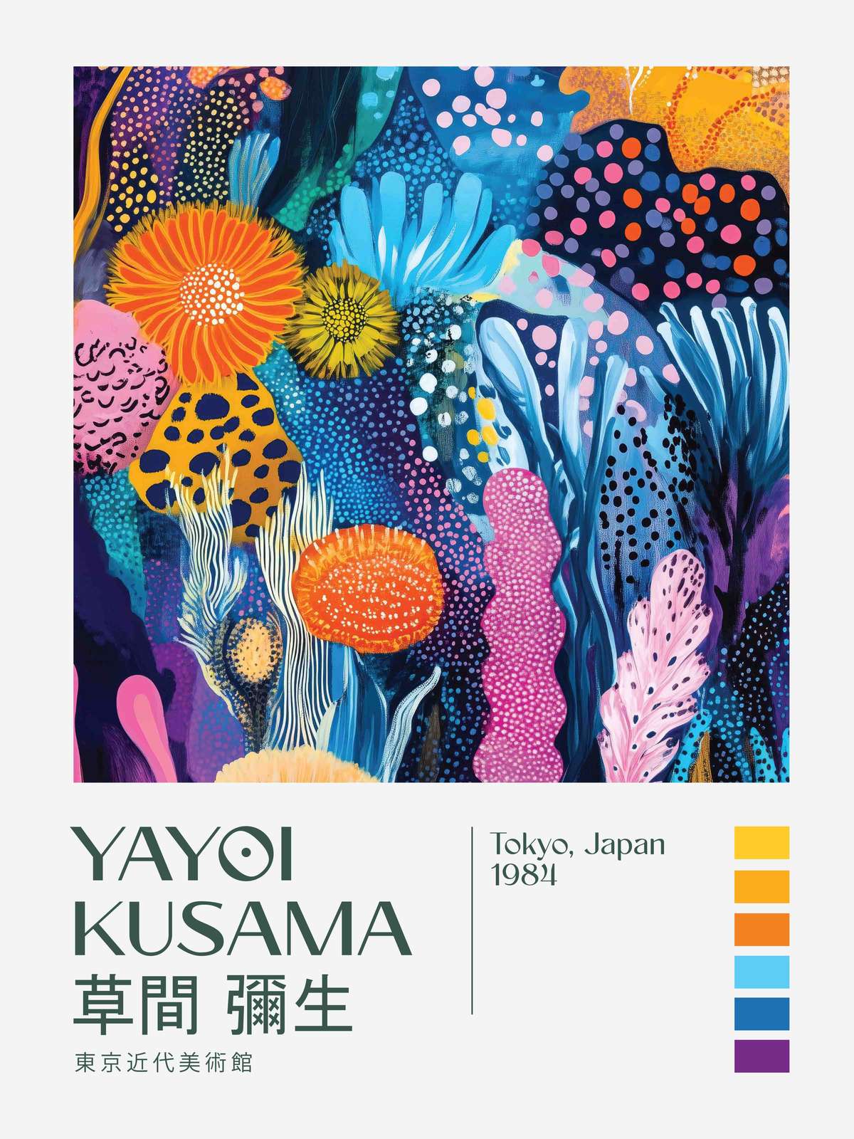 Poster - Yayoi Kusama Blomsterkonst