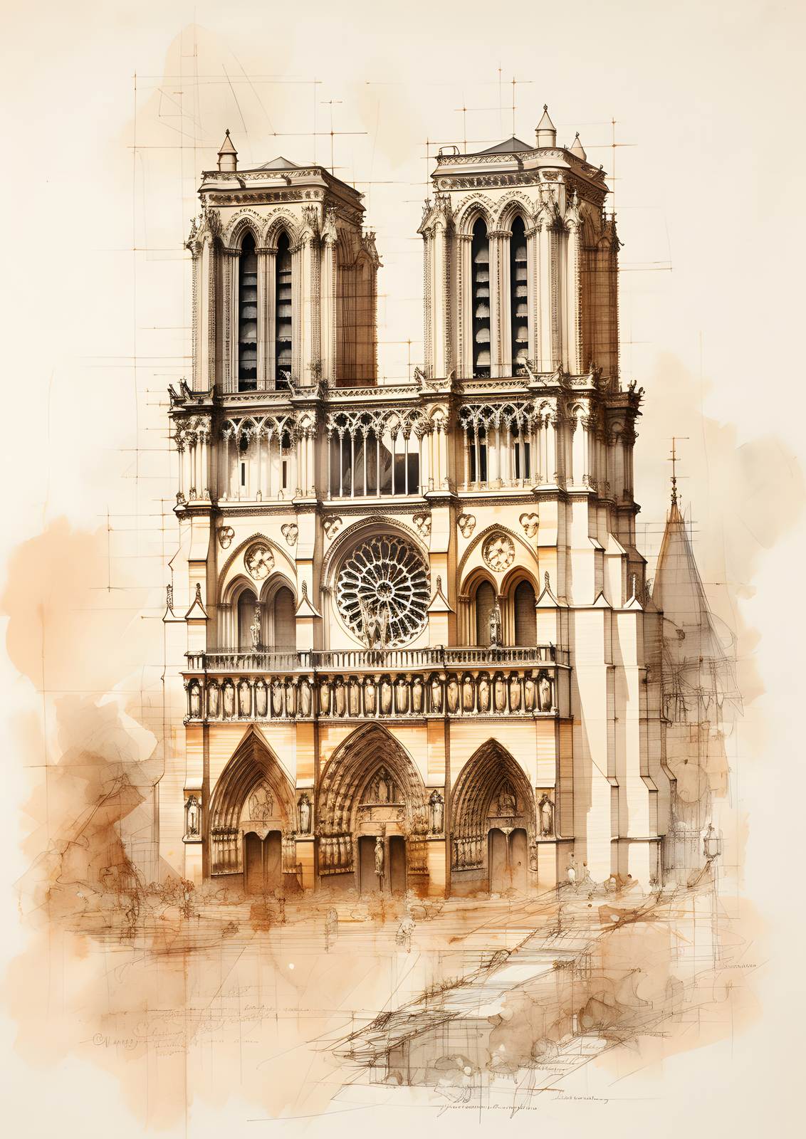 Poster - Notre Dame-katedralen