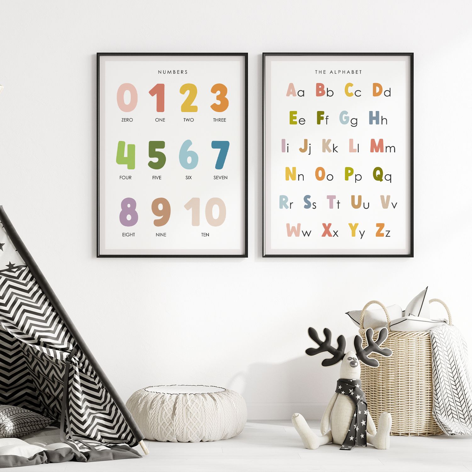 Poster - Nummer och Alfabetet / Set om 2