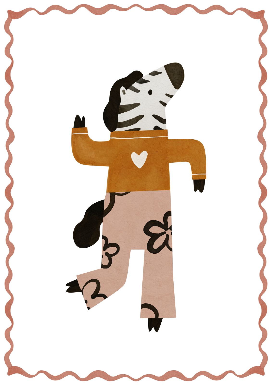 Poster - Dansande Zebra