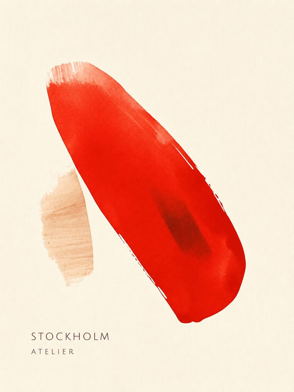 Poster - Stockholm Atelier Röd Pensel