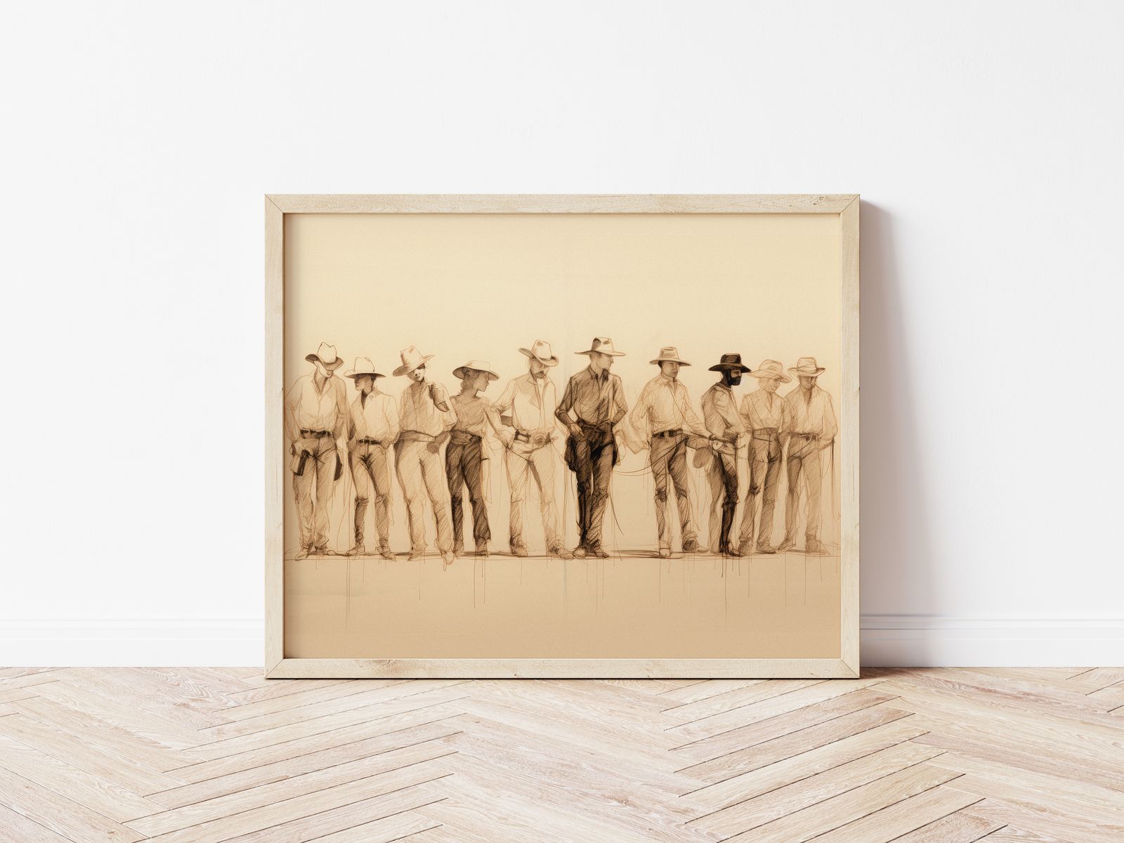 Affisch - Cowboys Skiss