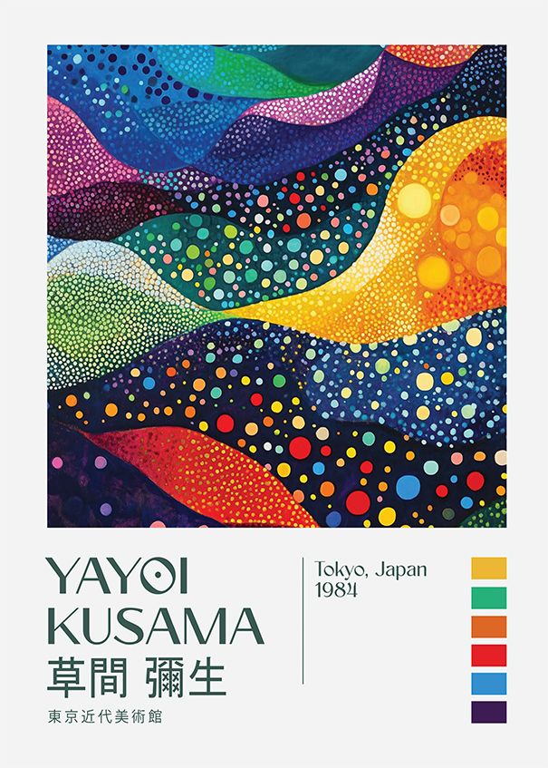 Poster - Inspirerad av Yayoi Kusama