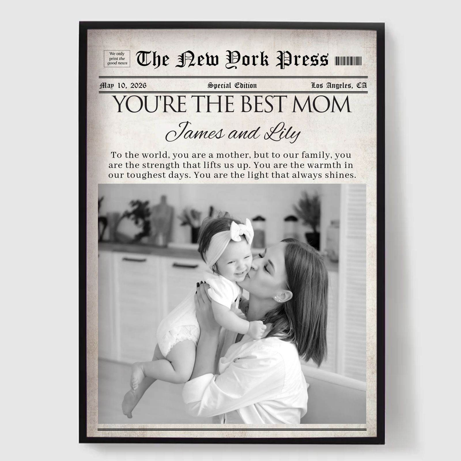 Personlig Poster - Bästa Mamma Tidning