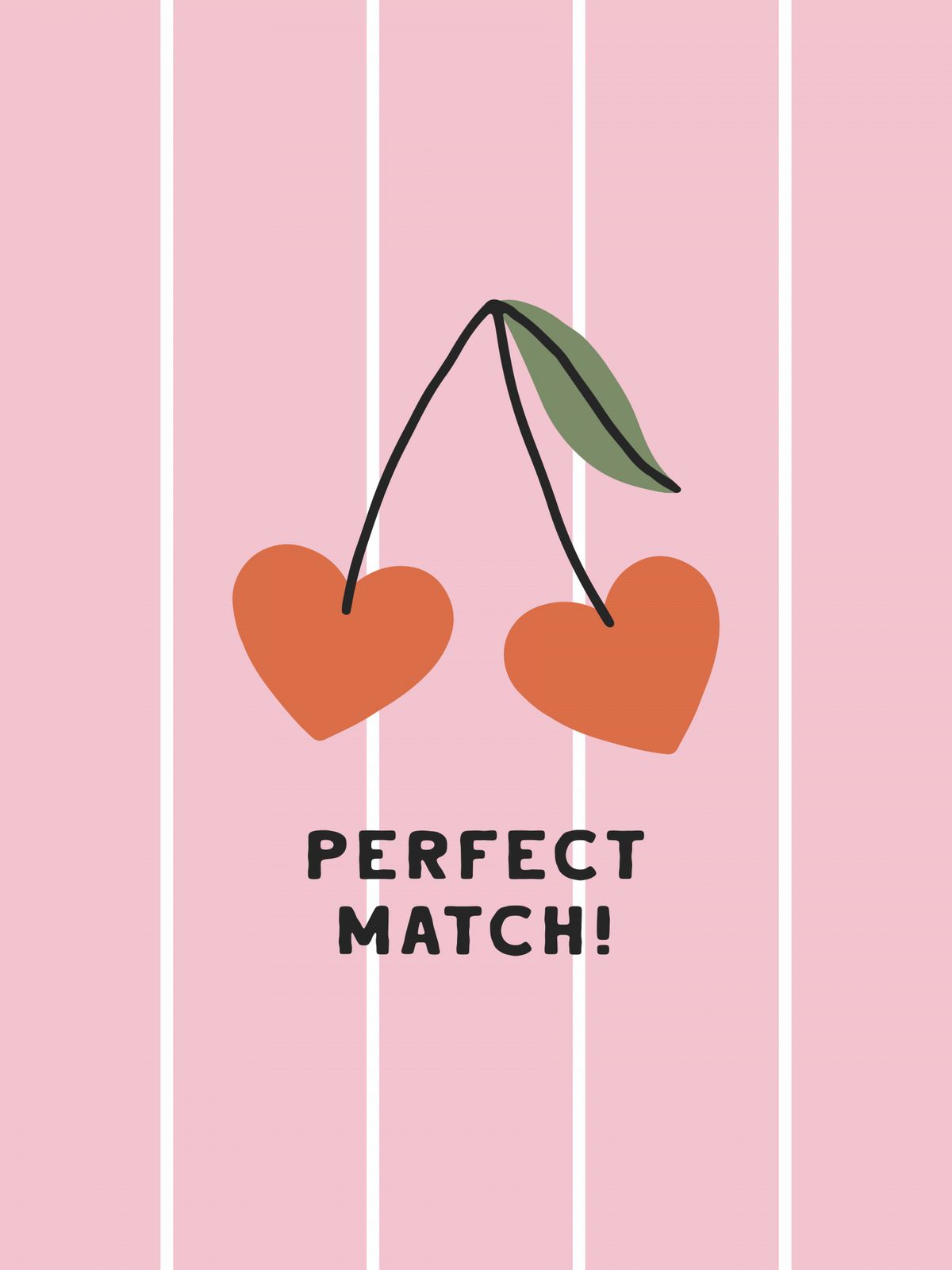 Poster - Perfekt Match Körsbärsdesign