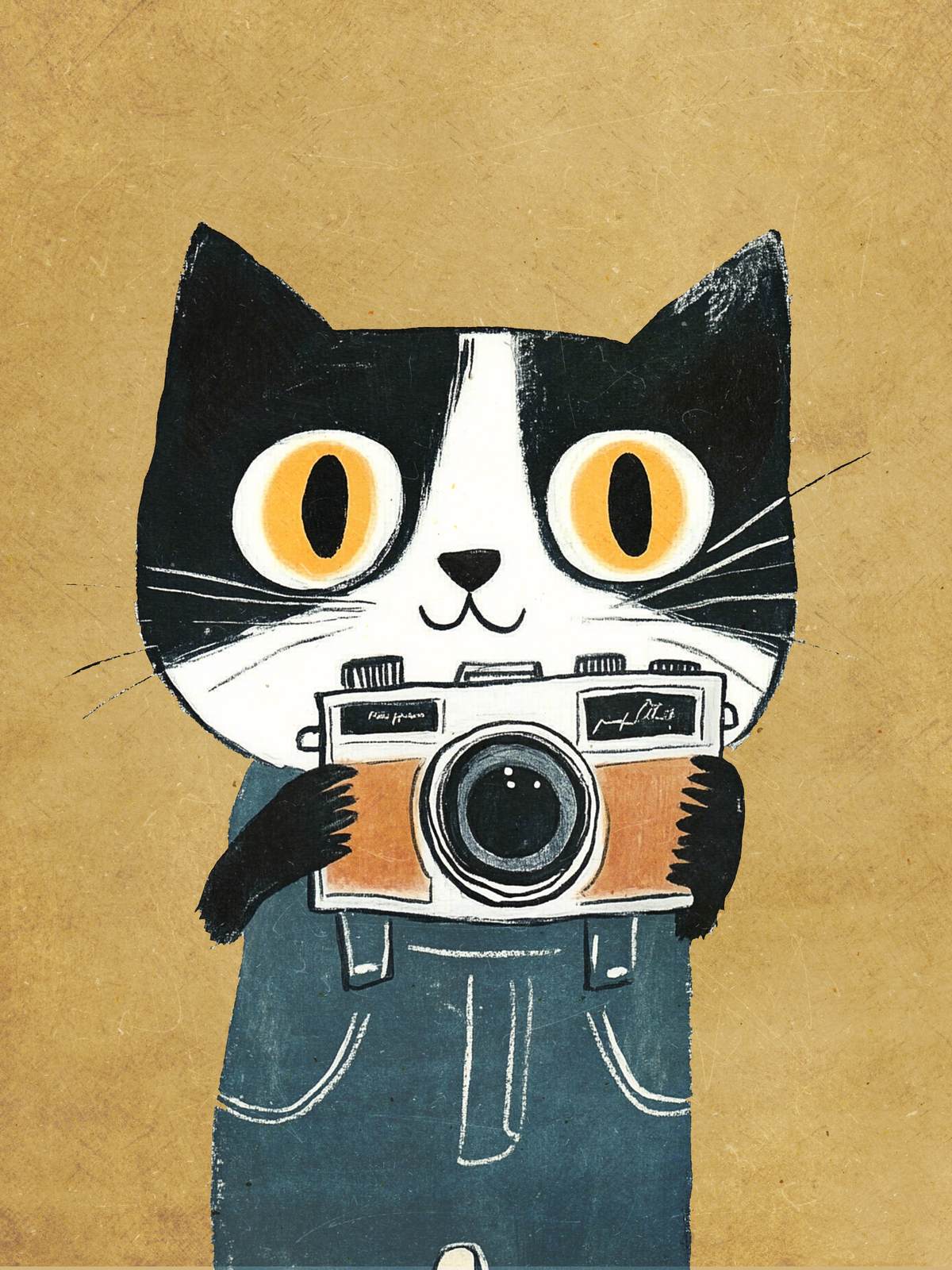 Poster - Katt med Kamera