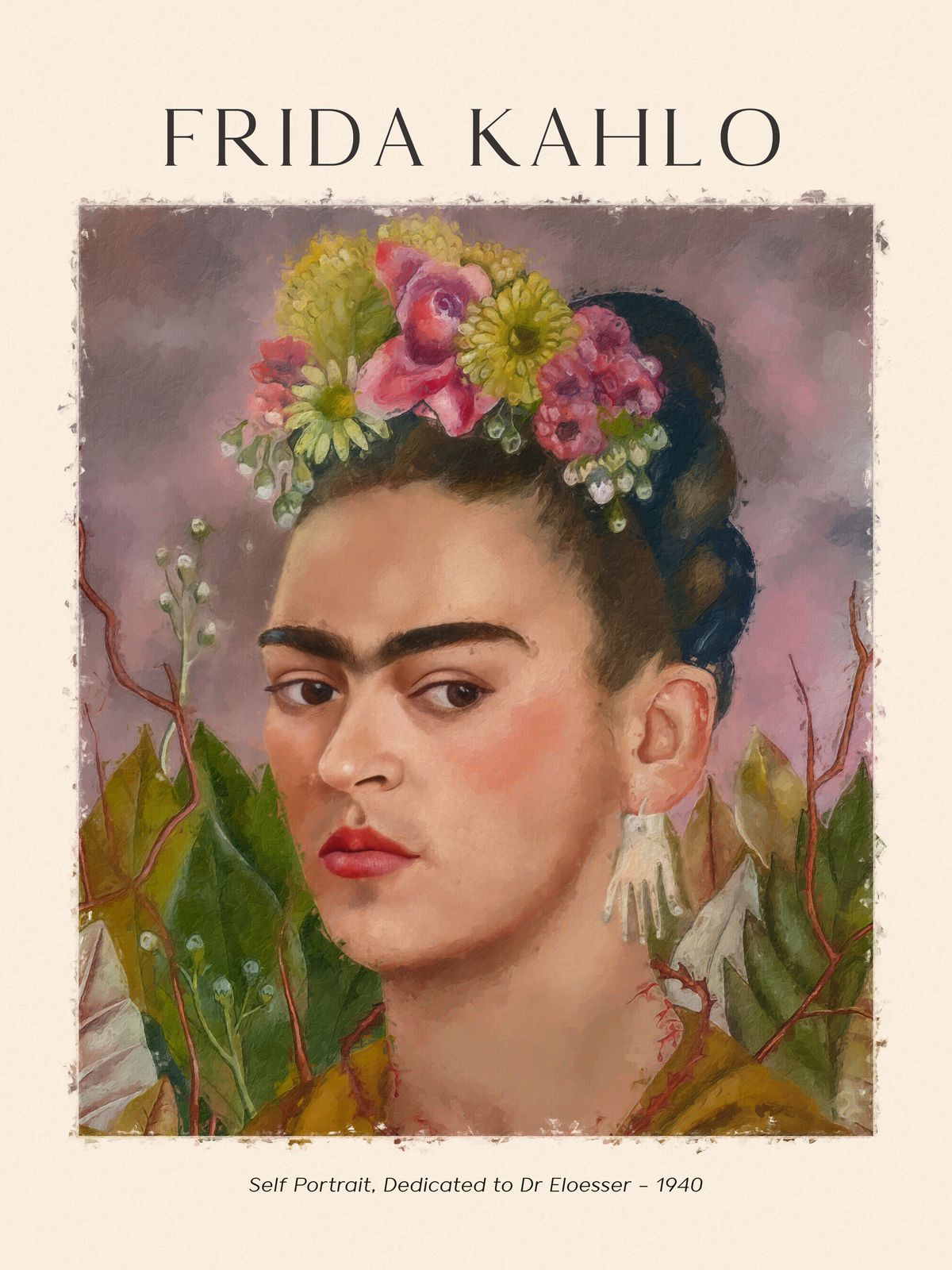 Affisch - Frida Kahlo Självporträtt