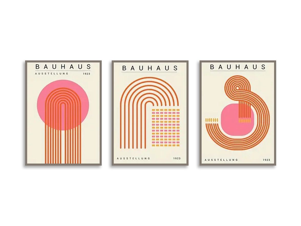 Poster - Bauhaus-utställning / Set med 3