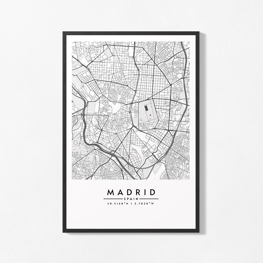 Poster - Madrids Karta
