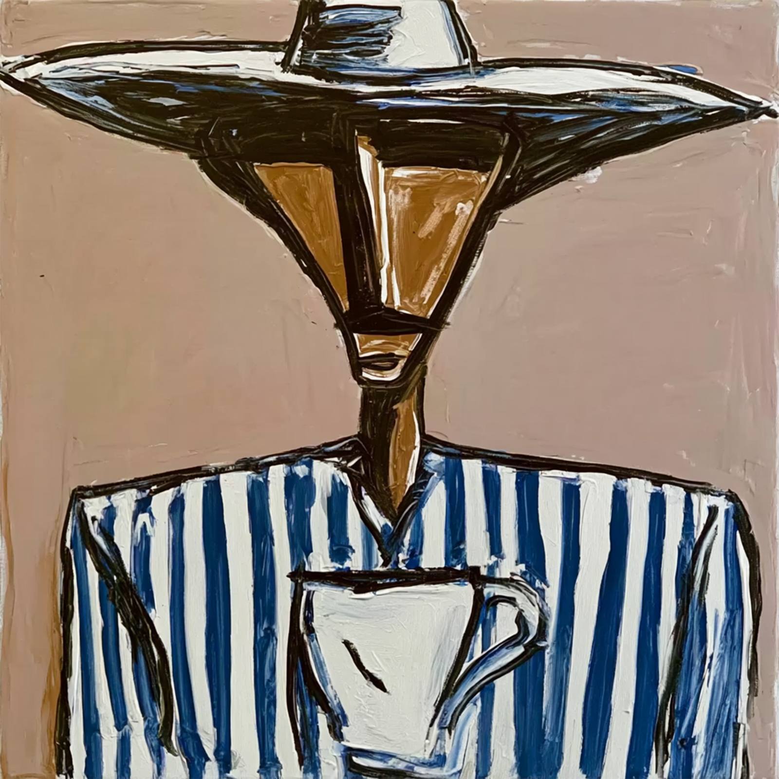 Poster - Abstrakt Figur med Hatt
