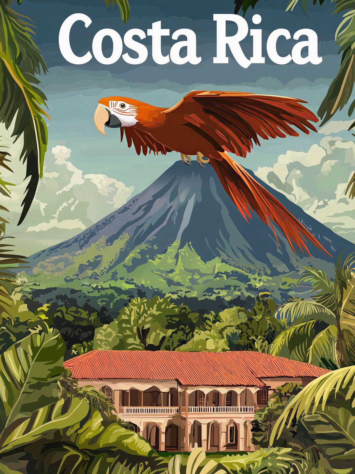 Poster - Costa Rica Parrot