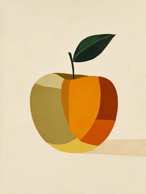 Poster - Abstrakt Äppeldesign