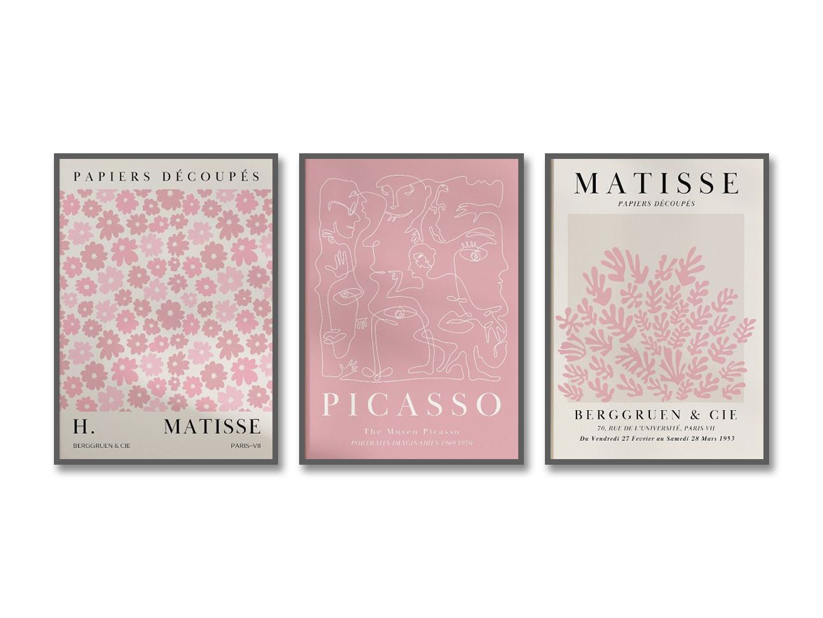 Poster - Matisse och Picasso konstsamling / Set om 3