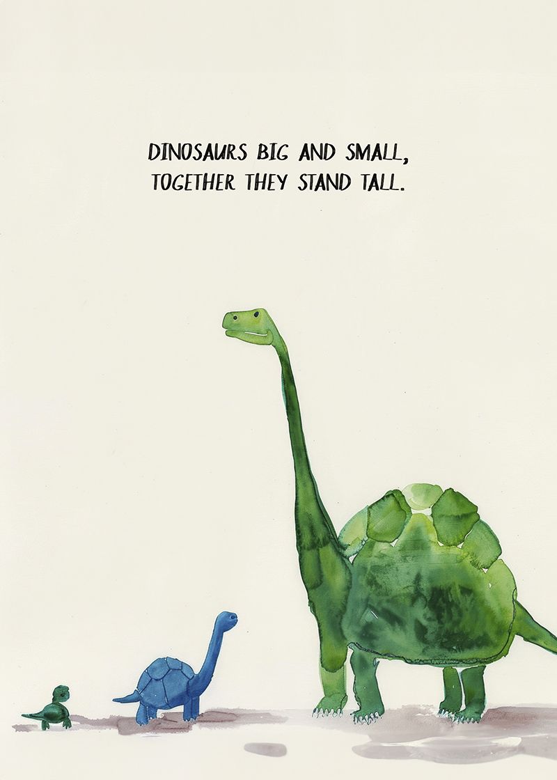 Poster - Dinosaurier Tillsammans