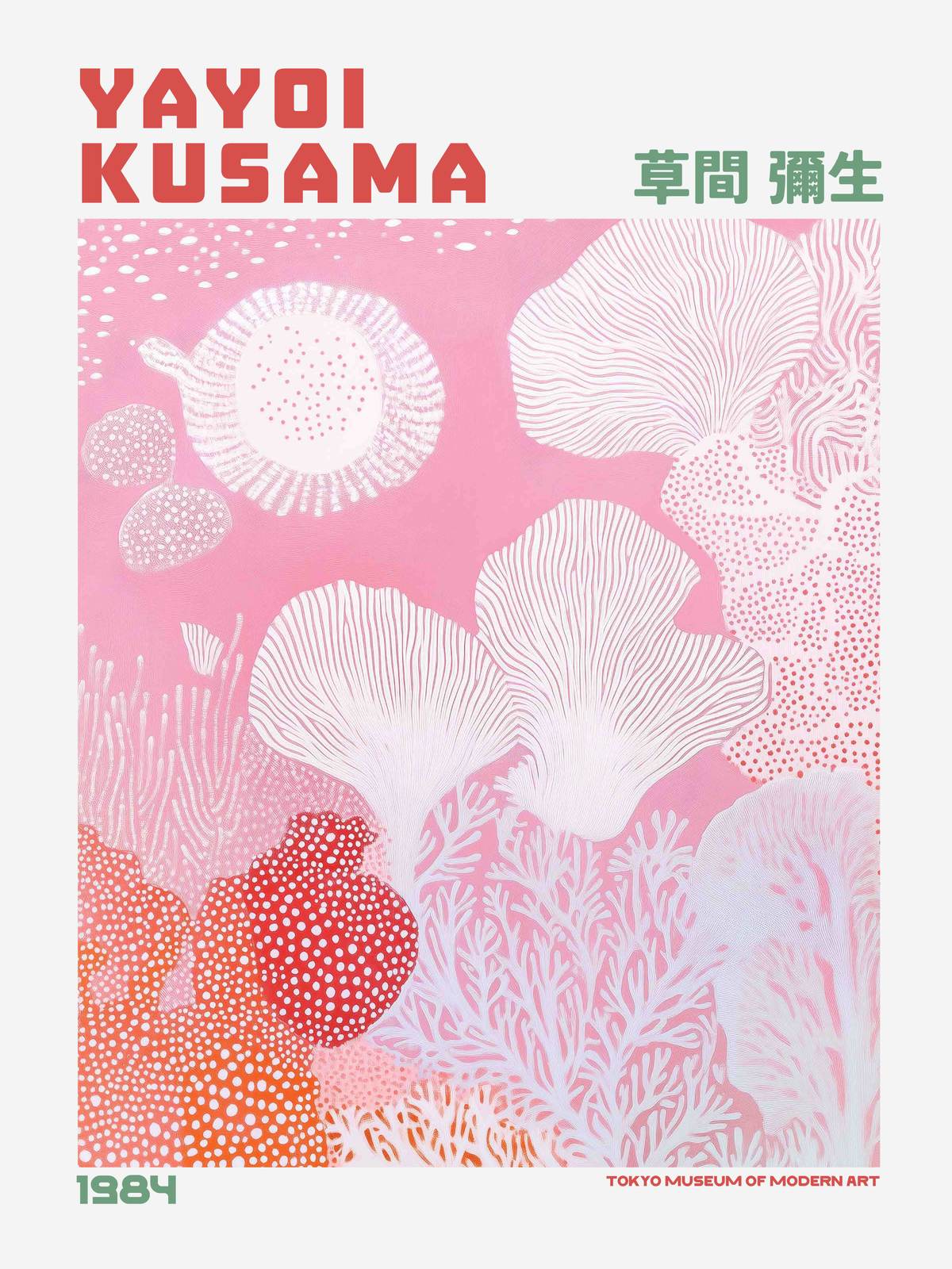 Poster - Yayoi Kusama Korallmönster