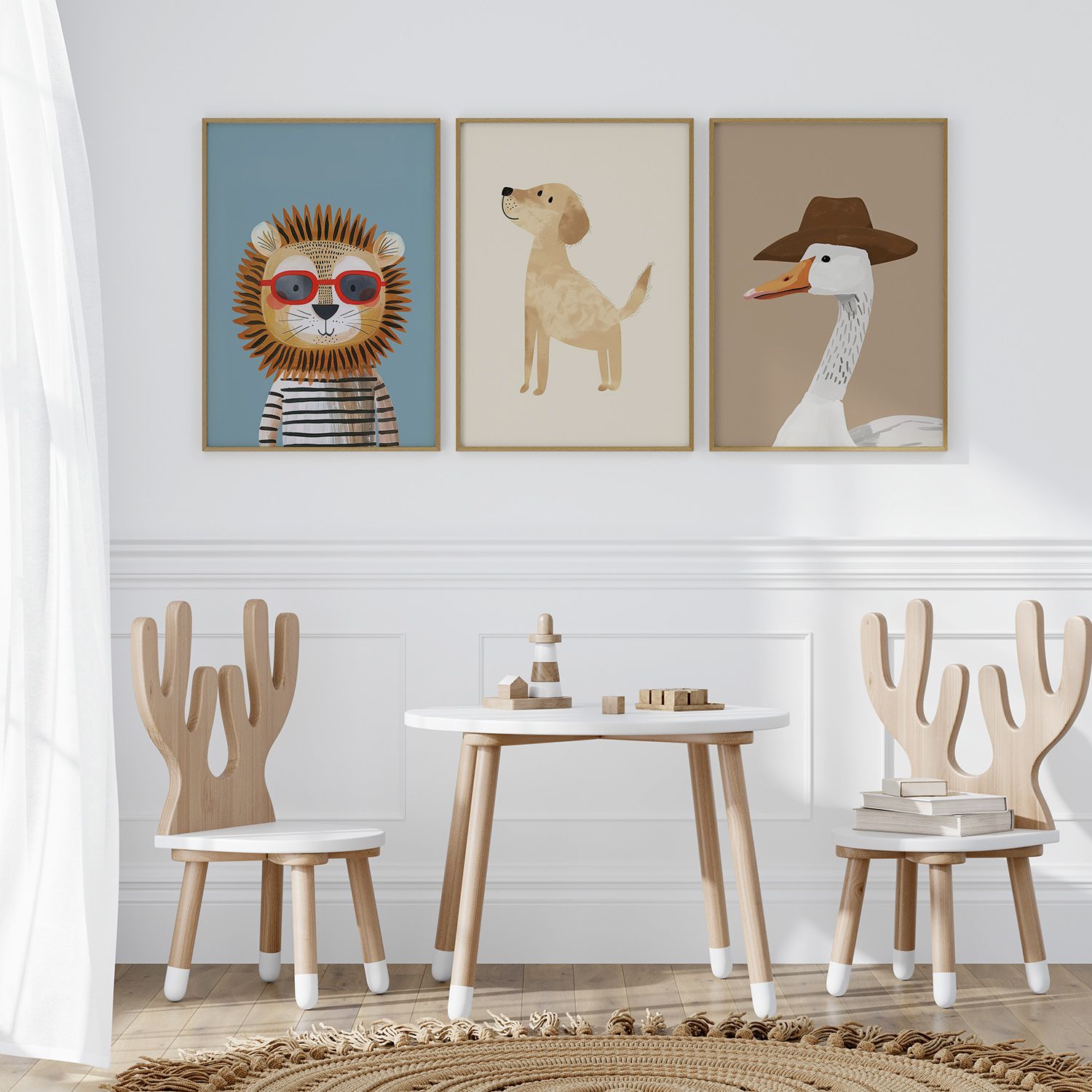 Poster - Djurporträtt / Set för 3