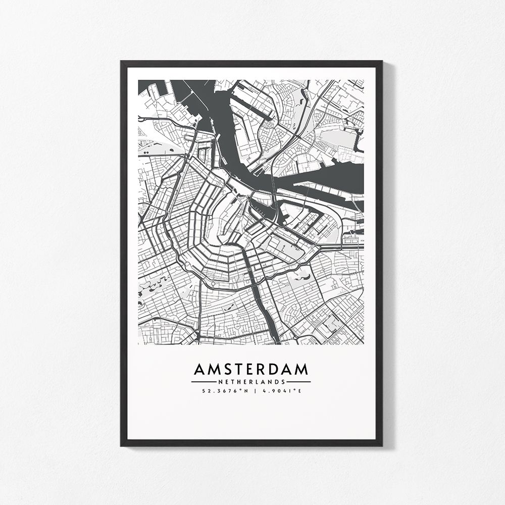 Poster - Amsterdam Karta
