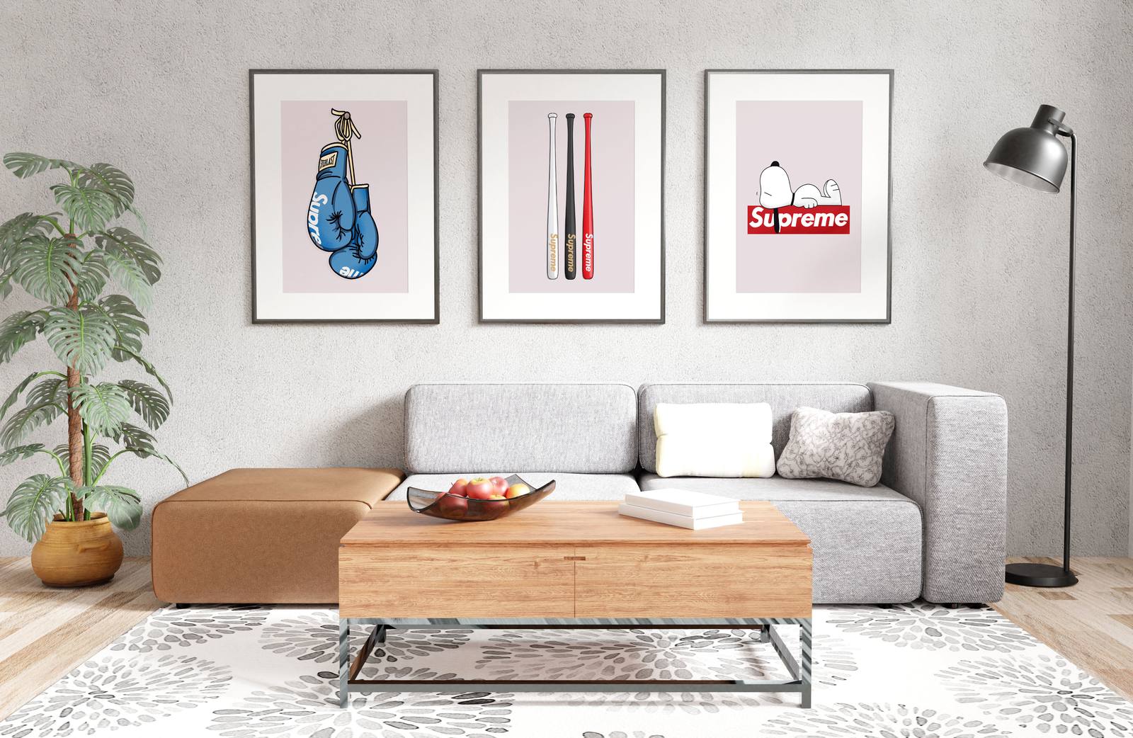 Poster - Supreme Sports Art / Set med 3