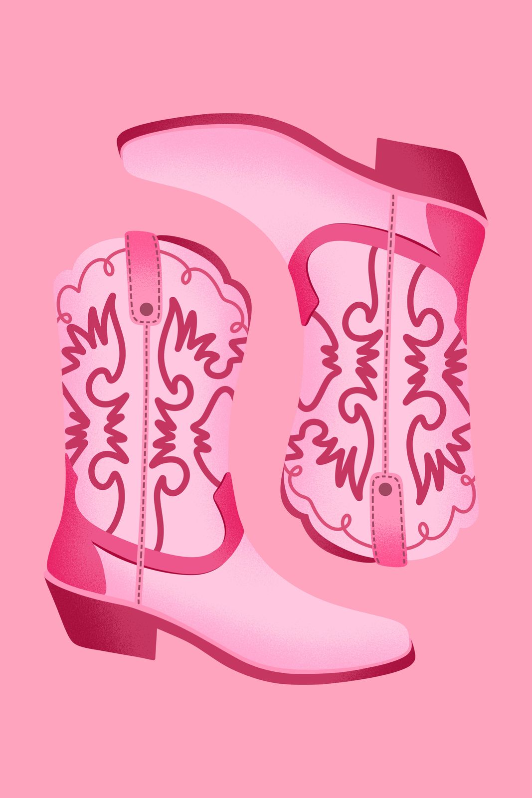 Poster - Rosa stövlar