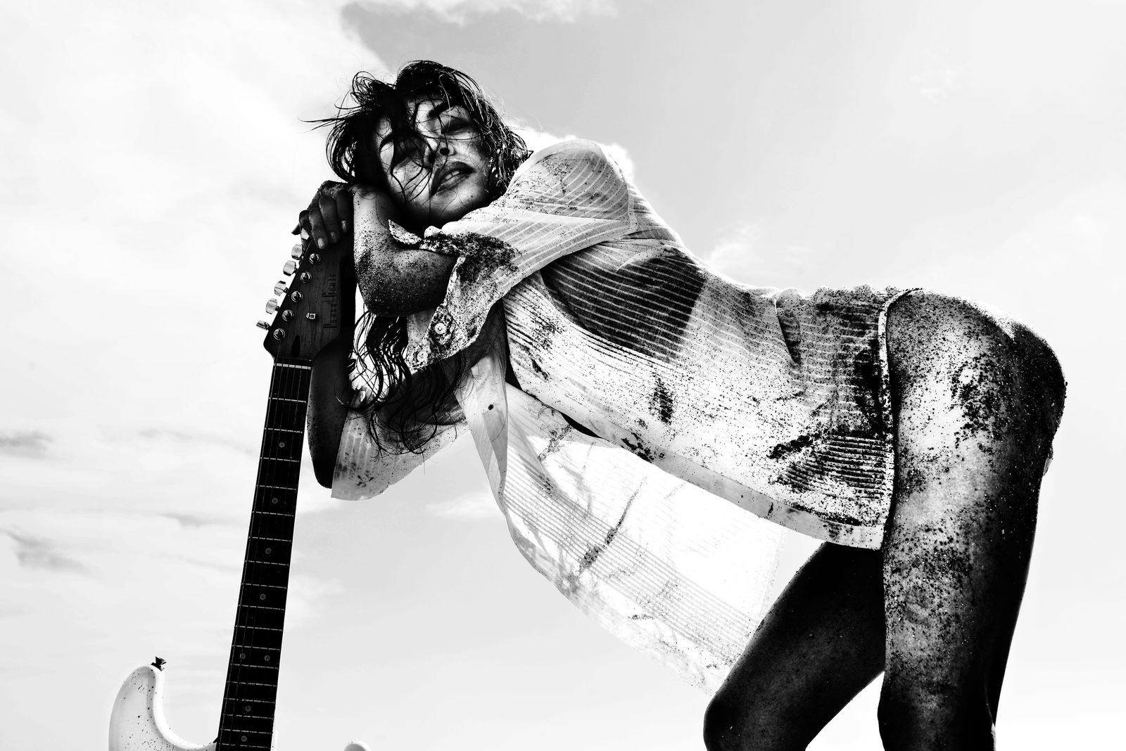 Poster - Gitarr och Sand