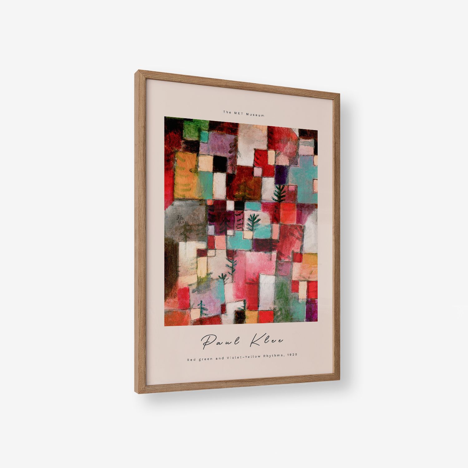 Poster - Röd Grön och Violett-Gula Rytmer