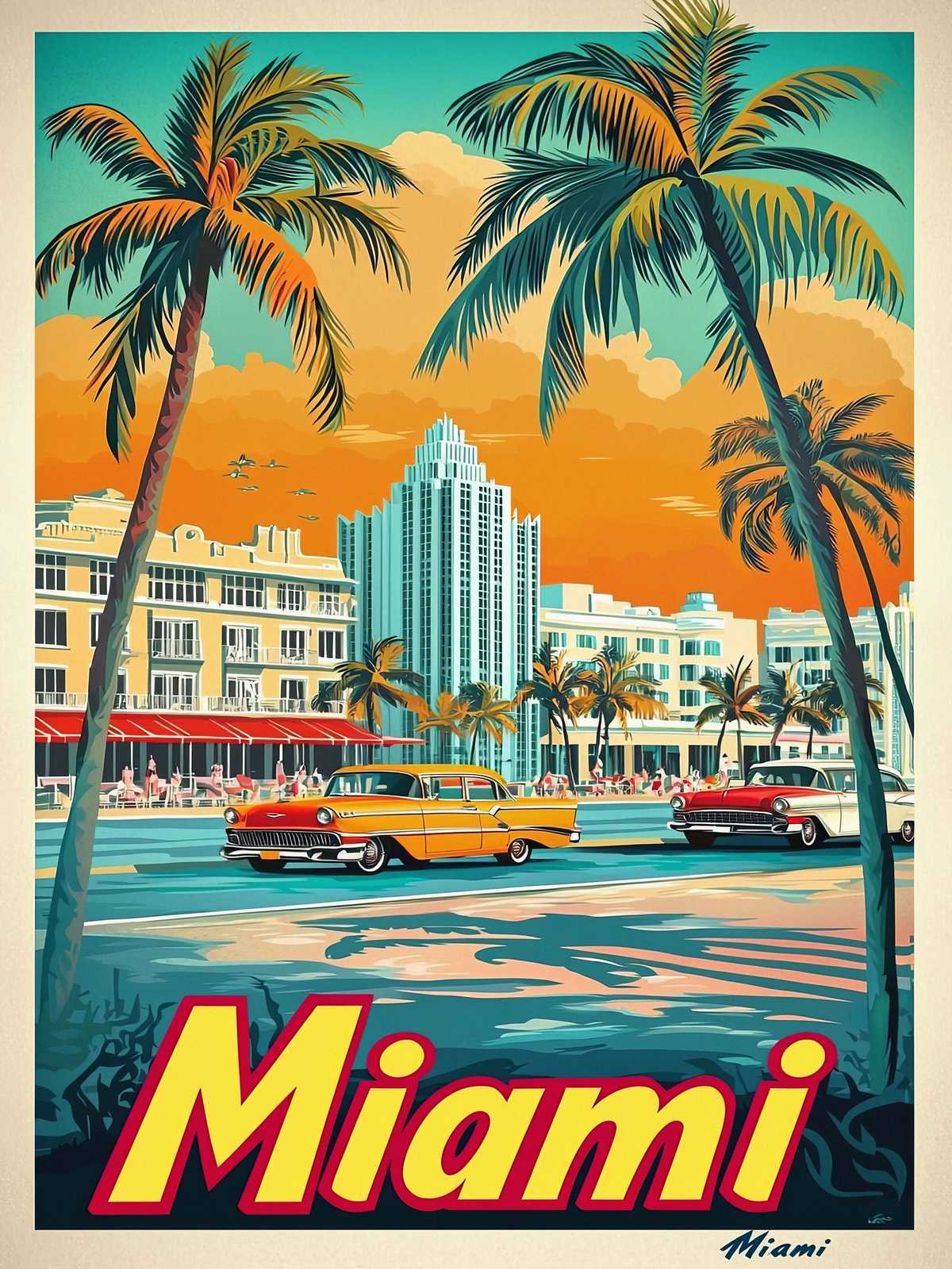 Poster - Miami Retro Resa