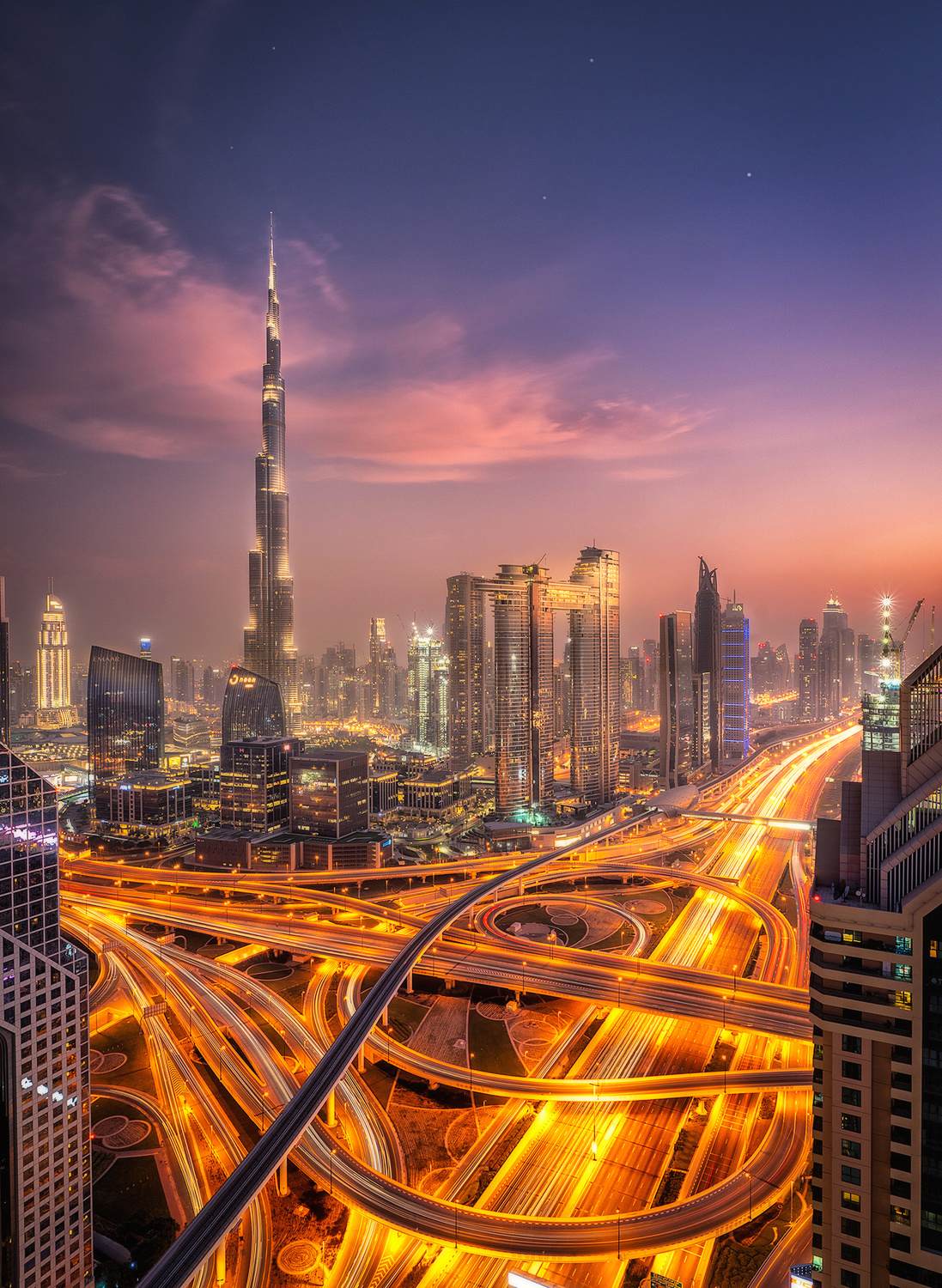 Poster - Dubai Stadssilhuett