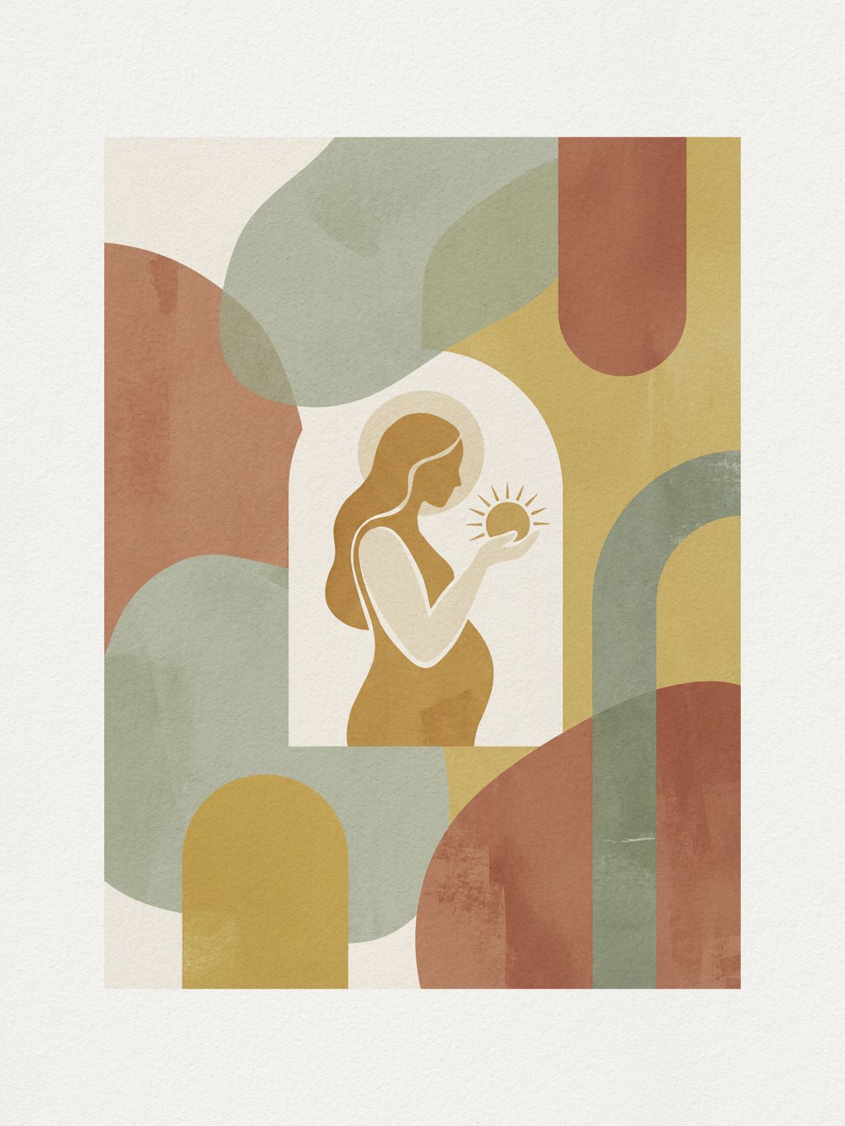 Poster - Abstrakt Moder och Barn