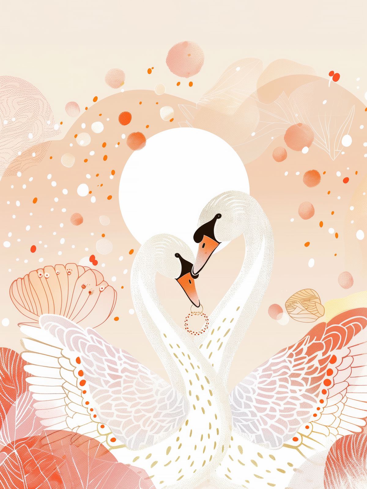 Poster - Elegant Svan Illustration