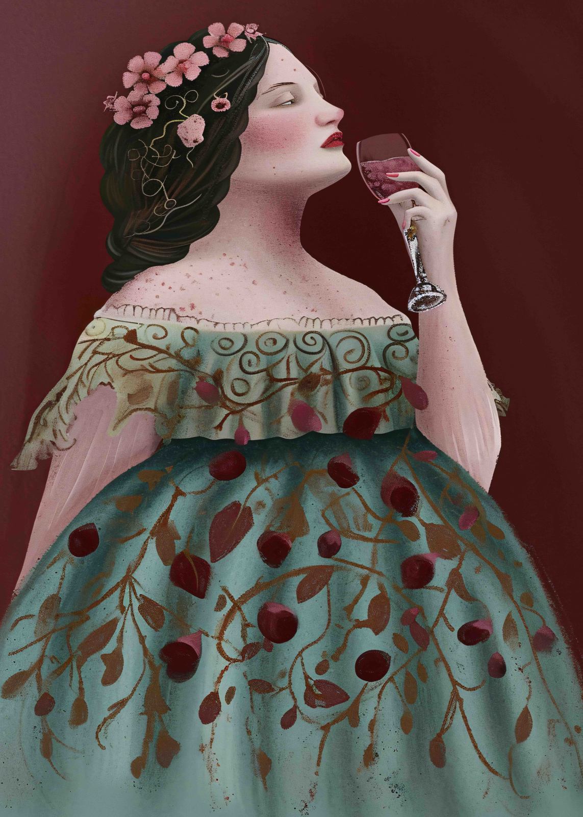 Poster - Elegant kvinnlig illustration