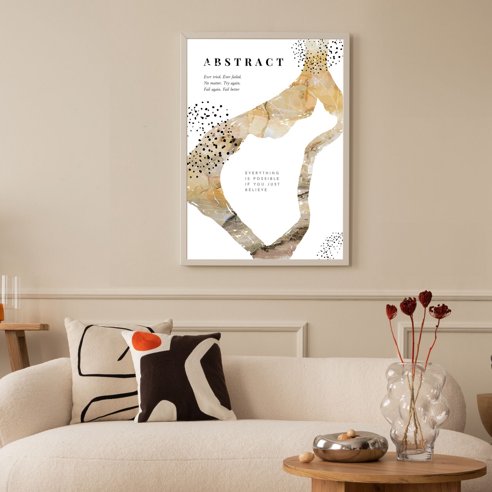 Abstrakt Inspirerande Väggposter